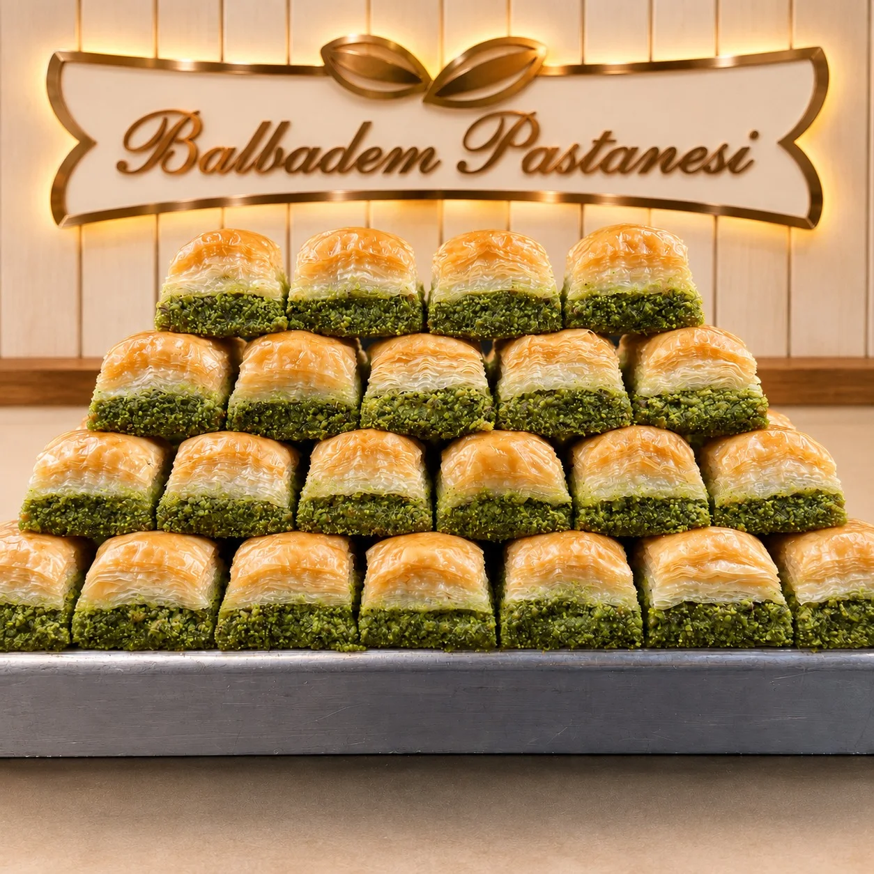 Bol Fıstıklı Kuru Baklava (1 kg )