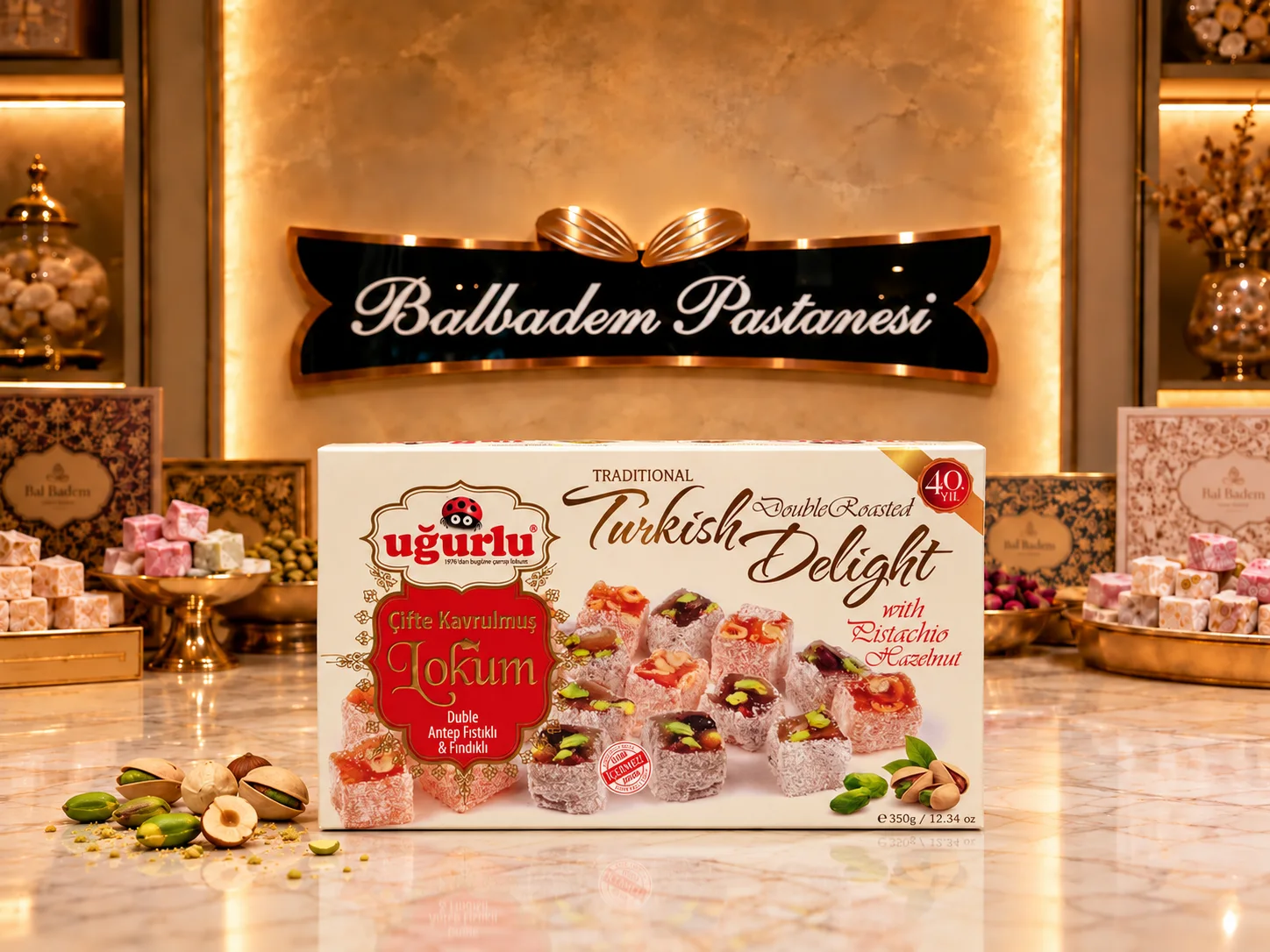 Duble Antep Fstıklı & Fındıklı lokum ( 350 gr )