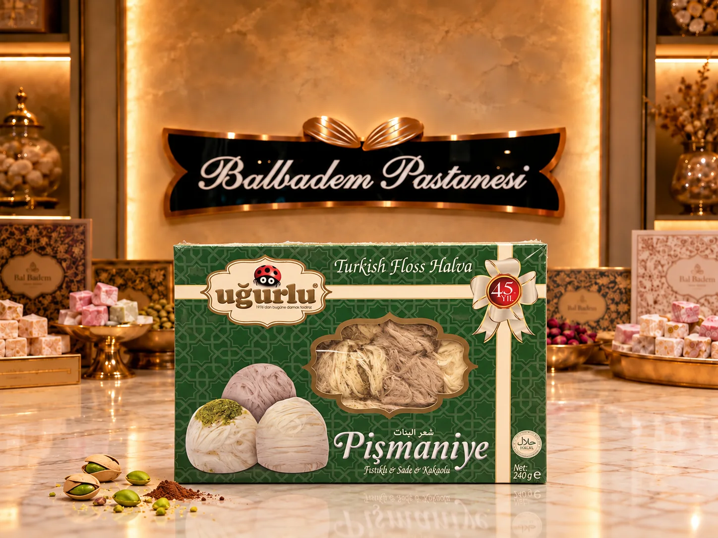 Fıstıklı&Sade&Kakaolu Pişmaniye ( 240 gr )